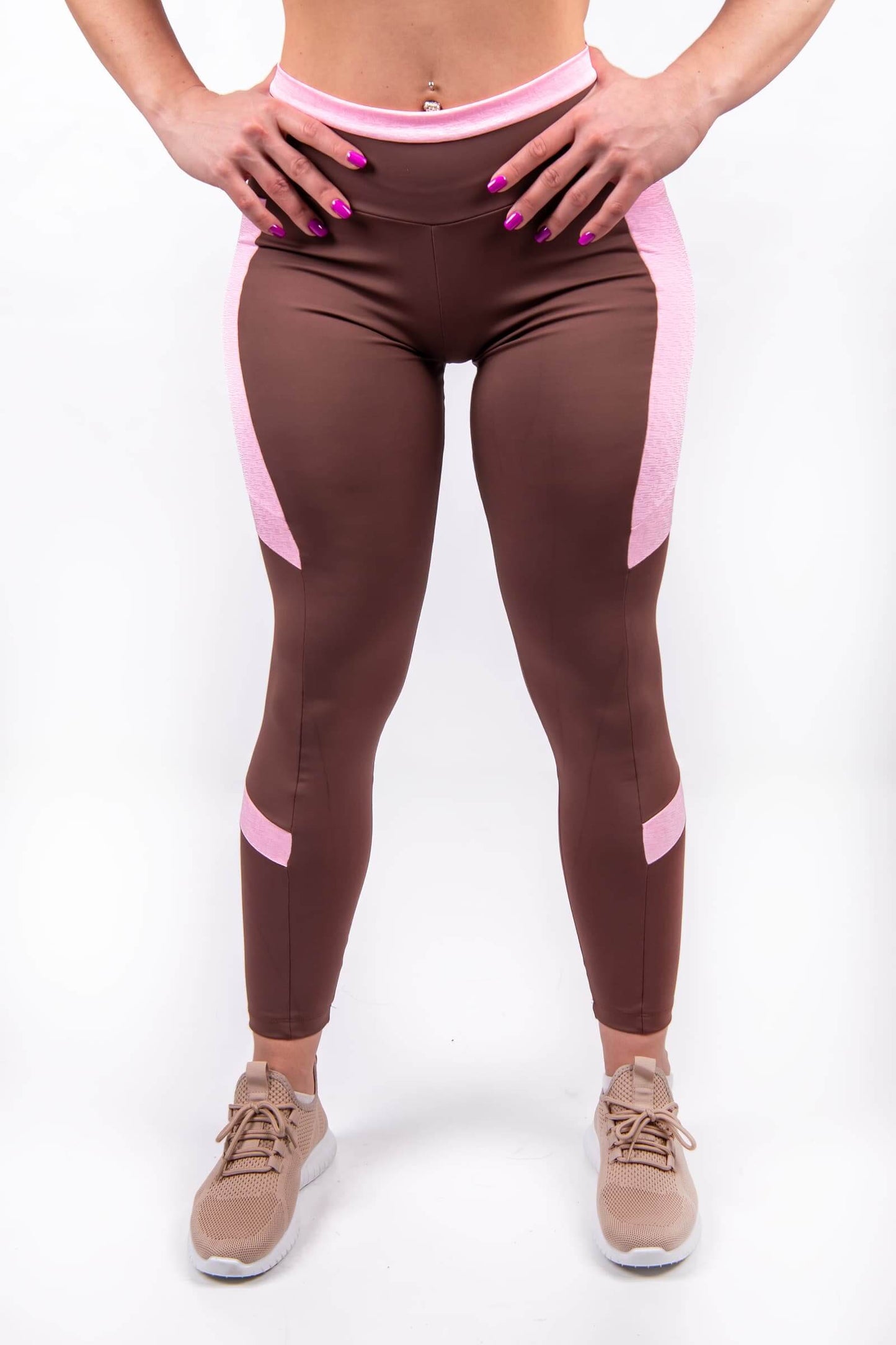SculptFlex™ Leggings – Marrone & Rosa Edition