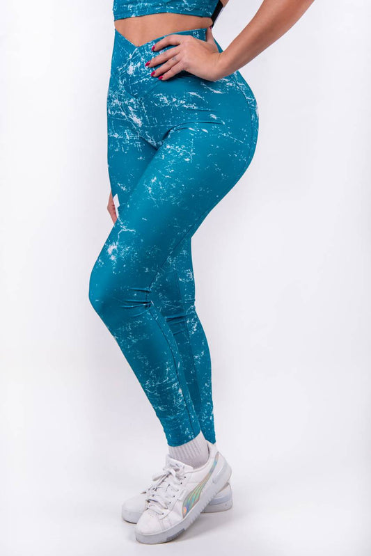 Leggings Sportivi Rough Girl - Verde Energia