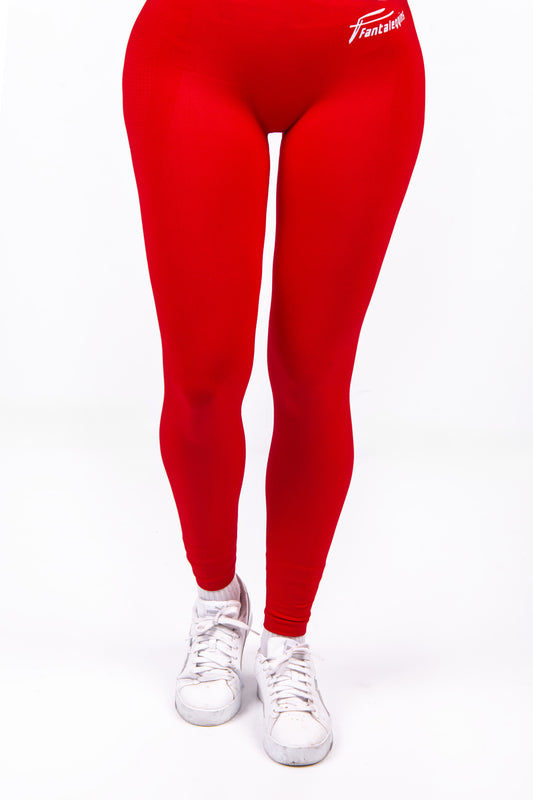 Leggings Push-Up Shaping - Rosso Fuoco